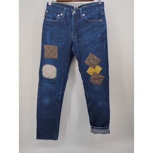 United Aarows Japanese Selvedge Jeans Mens 29x29 Patched Distressed Faded